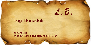 Ley Benedek névjegykártya